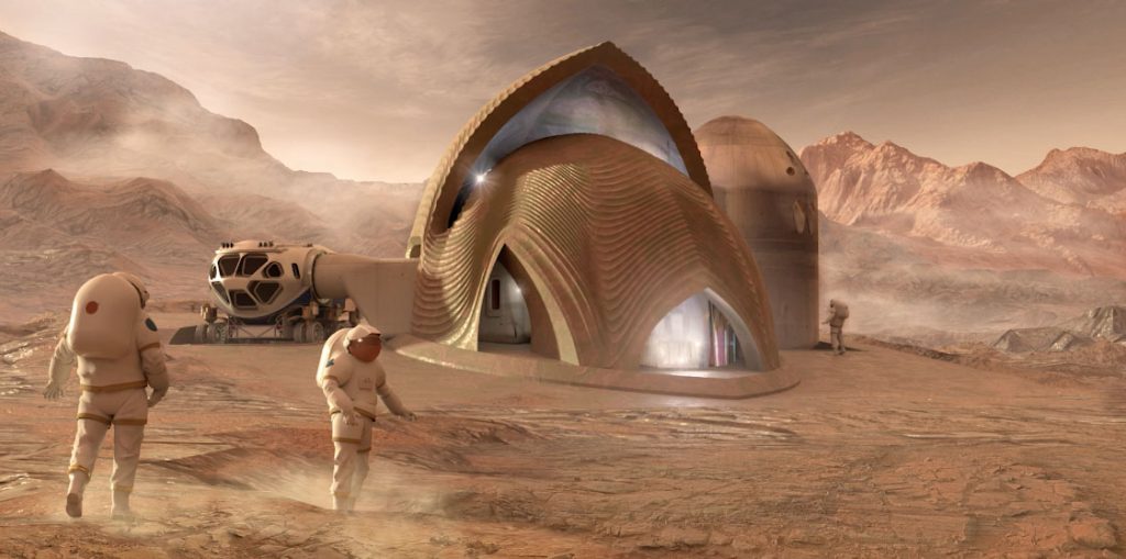primeras casas impresas en 3d de Marte